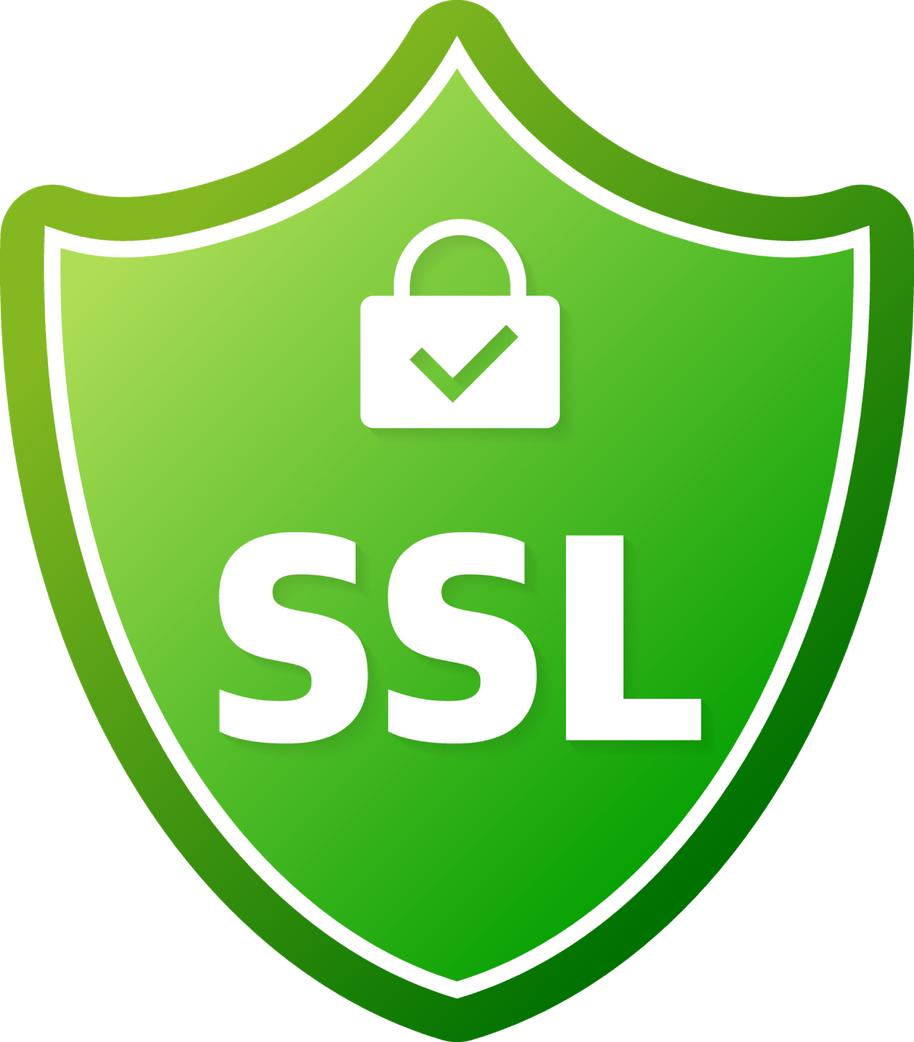 SSL encryption label. Secure banner. Vector illustration
